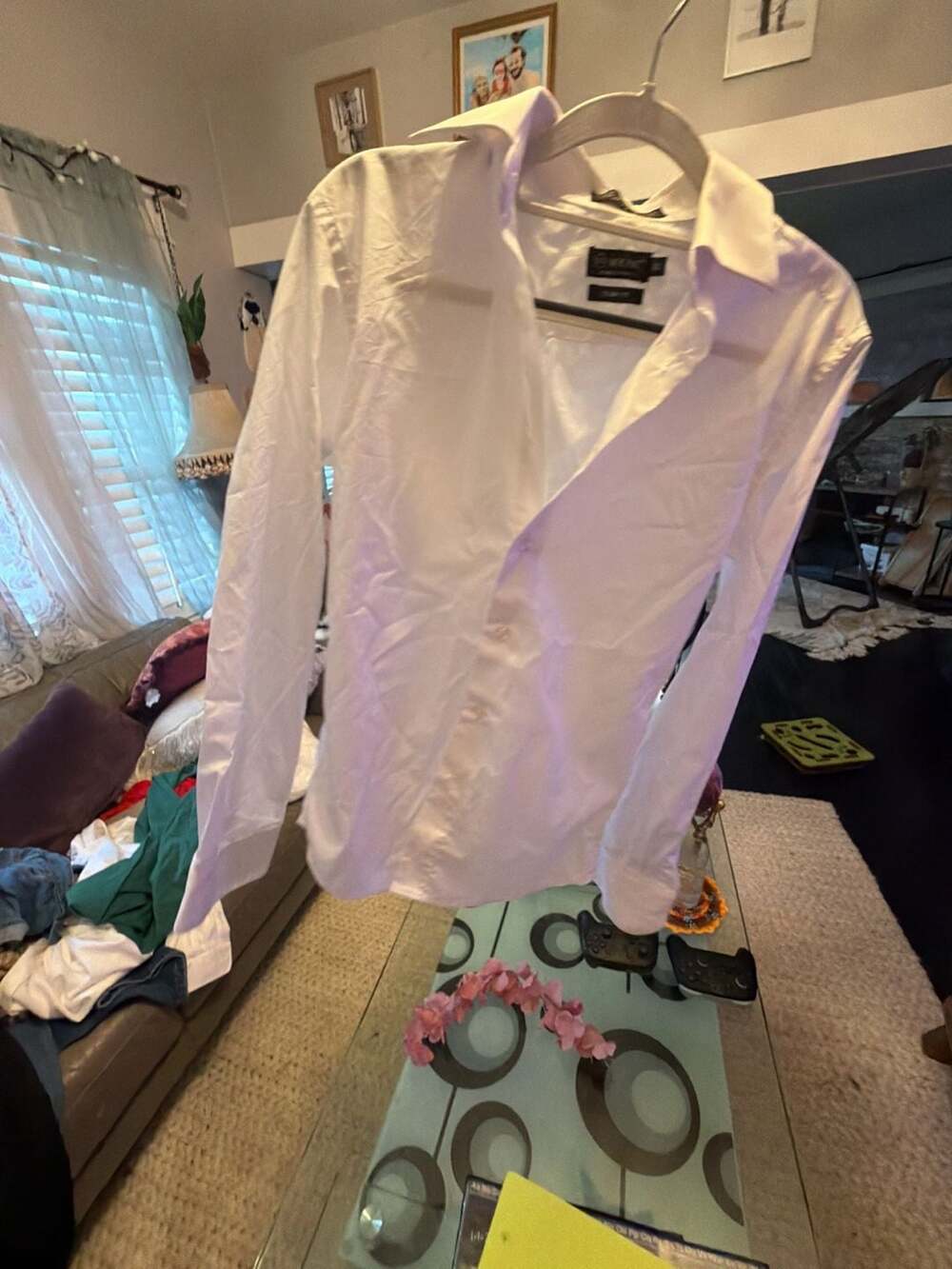 JFB Milani Slim Fit Long Sleeve White Button-Down Dress Shirt